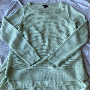 Mint green sweater with under lining